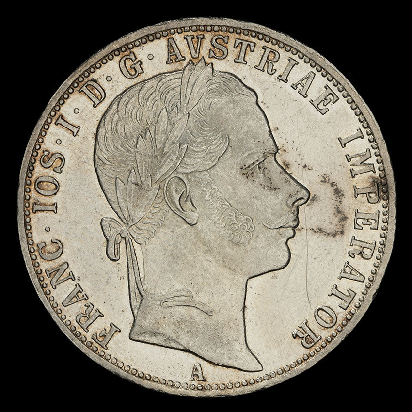 František Jozef I. - 1 Florin 1859 A variant bez bodky za REX