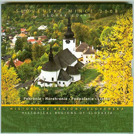 Sada mincí Slovenskej republiky 2008 - Historické regióny Slovenska