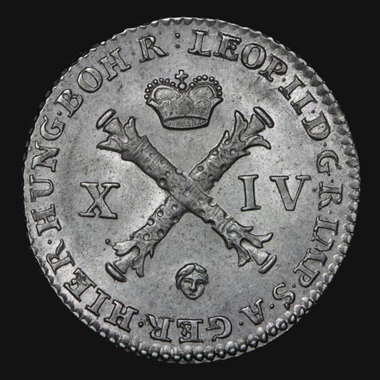 Leopold II. - XIV. Liards 1791 hlavička