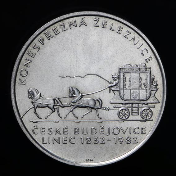 100 Kčs/1982 - Konská železnica České Budějovice - Linec