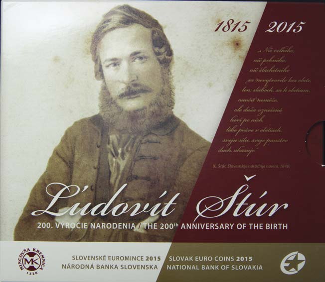 Sada mincí Slovenskej republiky 2015 - Ľudovít Štúr - 200. výročie narodenia