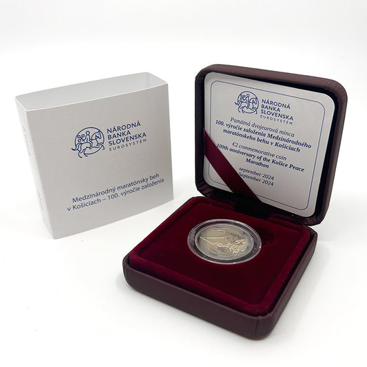 2 EURO/2024 - Medzinárodný maratónsky beh v Košiciach - 100. výročie založenia - proof like