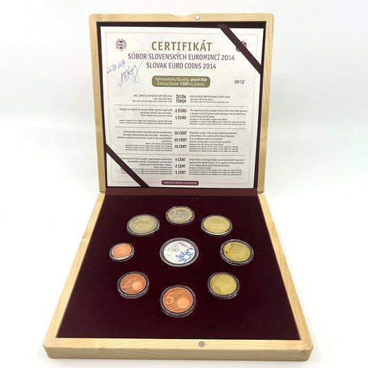 Sada mincí Slovenskej republiky 2014 - Olympijské hry v Soči, Proof Like v drevenej etui
